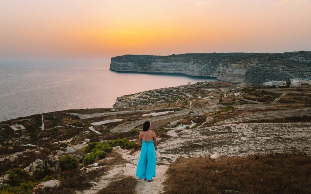 Sanap Cliffs Sunset viewpoint in Malta