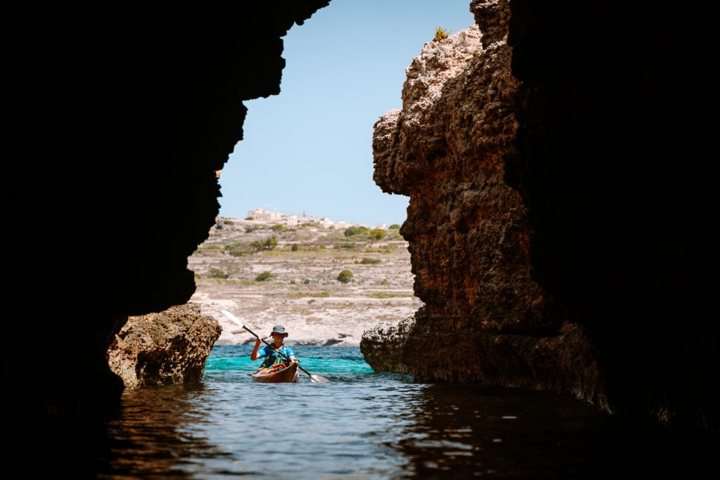 Kayaking on Comino Island Malta