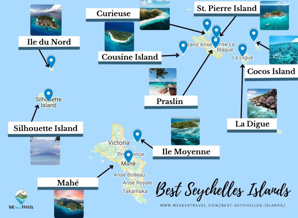 Seychelles Islands Map Infographic