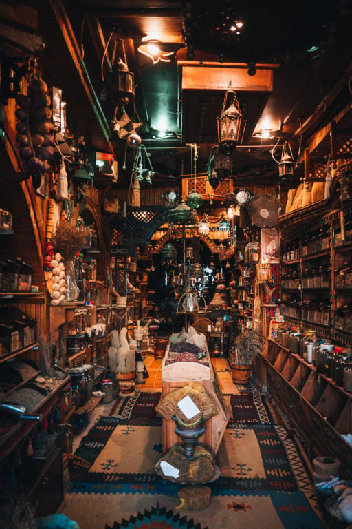 Unique bazaar shop interior