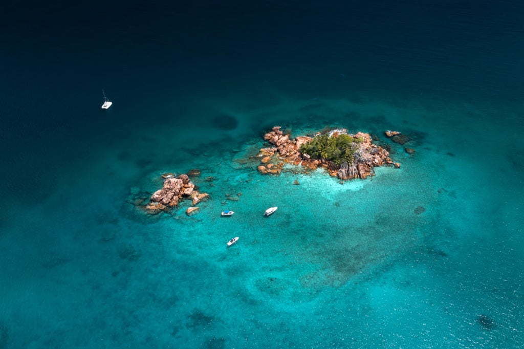 St pierre islets, beautiful Seychelles islands