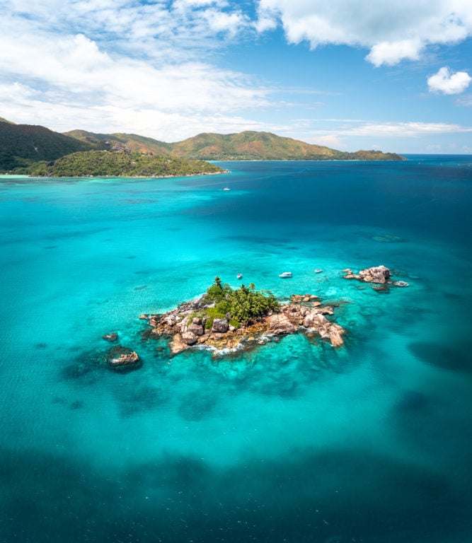 Turquoise Water of St Pierre Islet, Seychelles