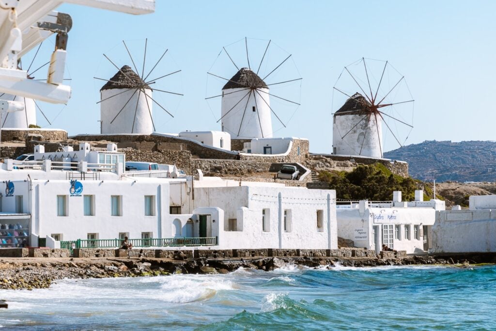 Windmills of Mykonos in Greece
