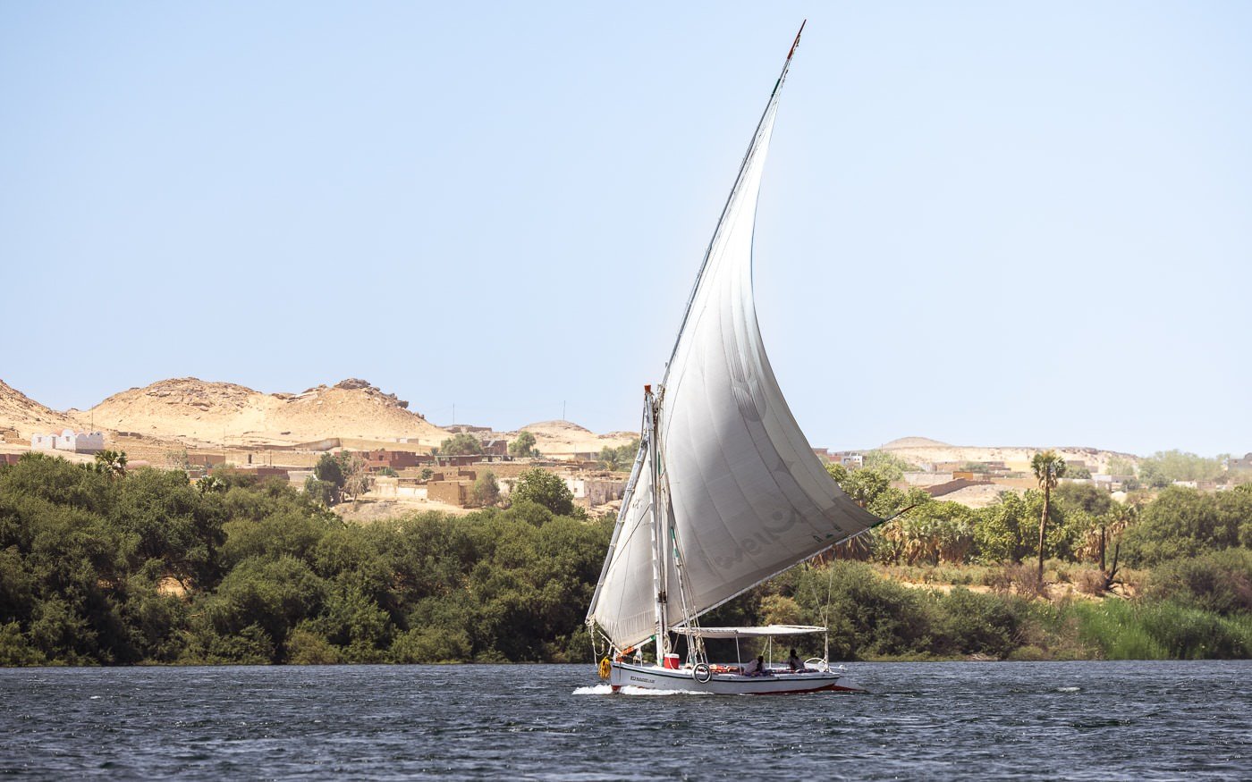 Sailing in Aswan, Egypt