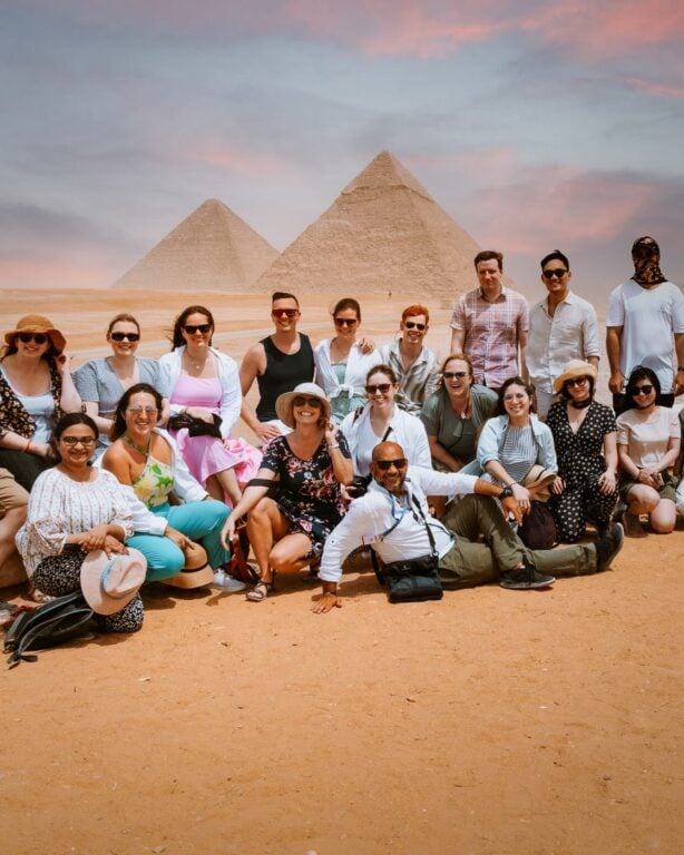 Travel Talk Egypt Group Tour at the Pyramids