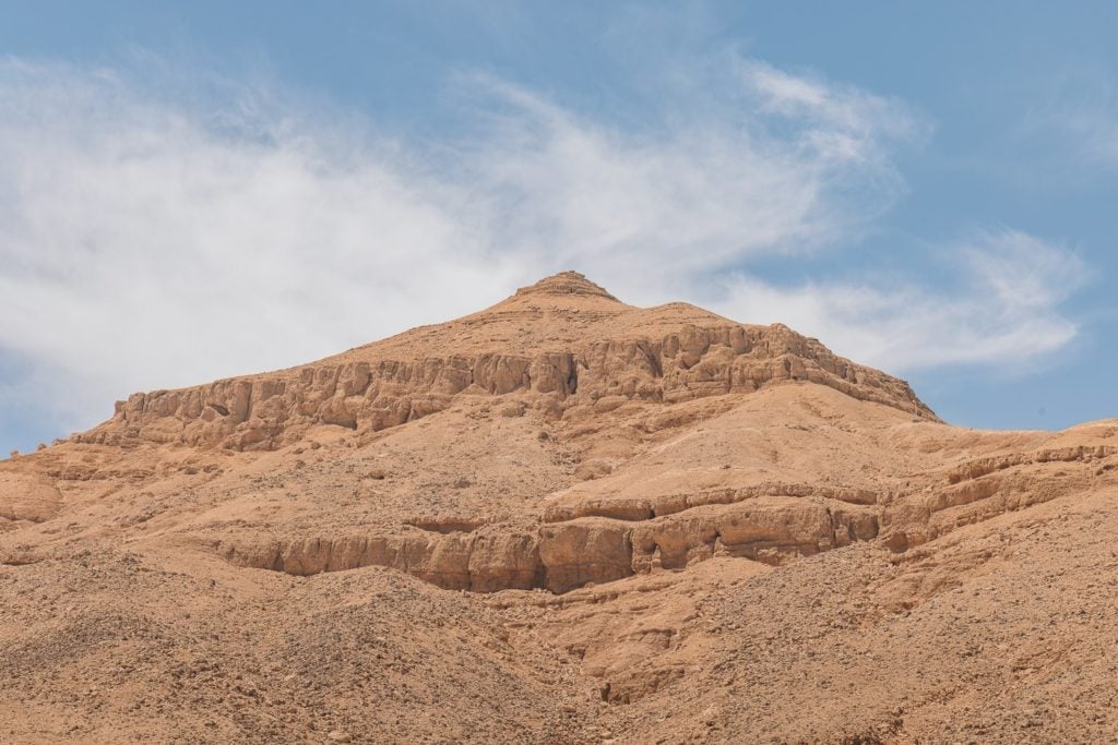 Pyramid mountain above the Valley of the Kings
