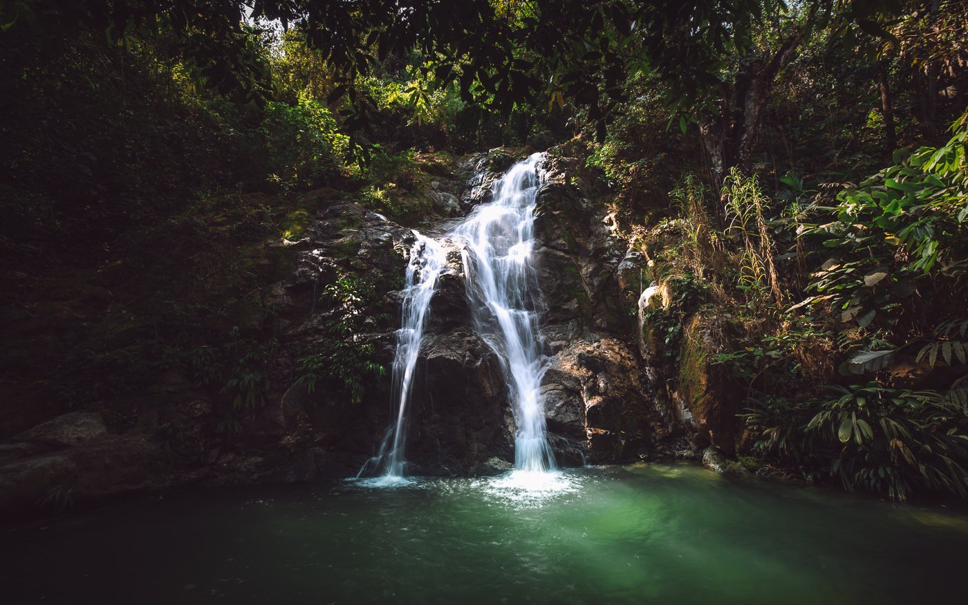 Jungle waterfall in Minca, Colombia