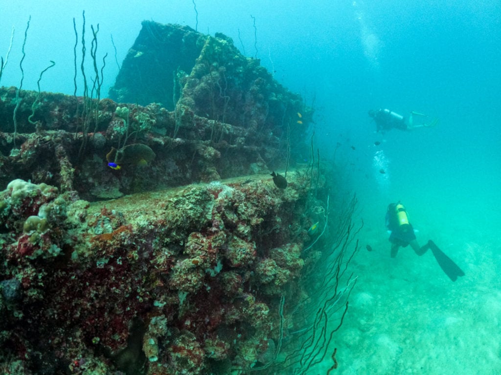 Wreck diving on Mahe Island